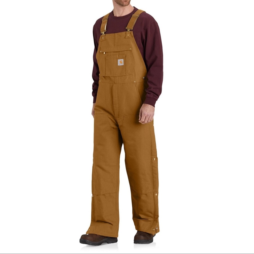 Carhartt 104393 Quilt-Lined Bib Overalls Insulated Factory 2nd 3XL Length S
